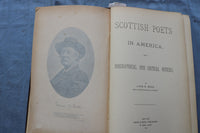 1889 SCOTTISH POETS IN AMERICA HARDCOVER BOOK BY JOHN ROSS - KD 9497