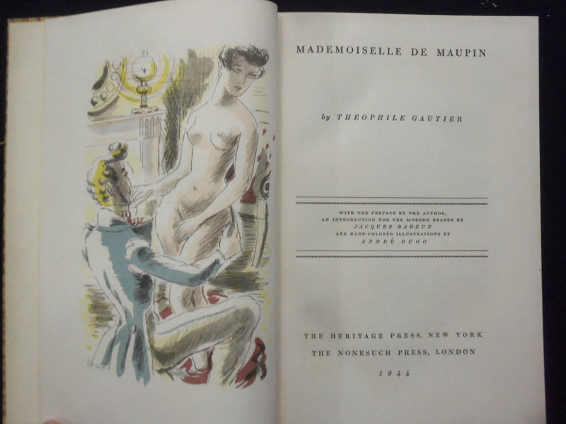 1943 MADEMOISELLE DE MAUPIN HARDCOVER BOOK BY GAUTIER - HERITAGE PRESS - KD 9347