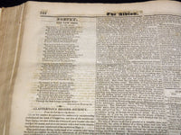 1828-1829 THE ALBION WEEKLY GAZETTE BOUND VOLUME NO. 7 - NEW YORK - R 10J