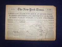 1944 SEP 13 NEW YORK TIMES - AMERICANS CRASH INTO REICH AT SECOND POINT- NP 6621