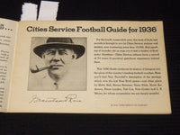 1936 GRANTLAND RICE'S CITIES SERVICE FOOTBALL GUIDE - SOFTCOVER - K 640