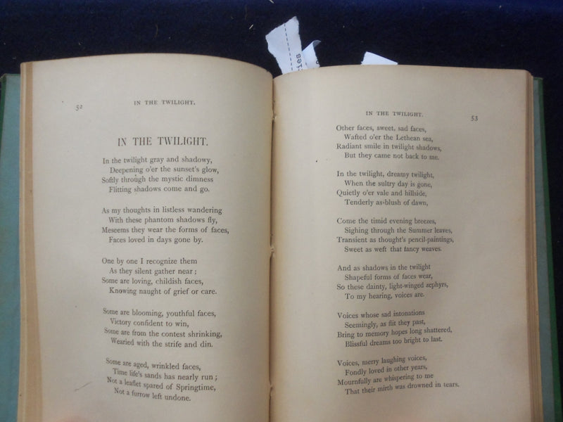 1881 DEBRIS - SELECTIONS FROM POEMS HARDCOVER BOOK BY MADGE MORRIS - KD 8485