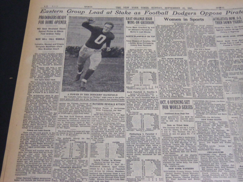 1937 SEPT 19 NEW YORK TIMES SPORTS -BOXING CARNIVAL AT THE POLO GROUNDS- NT 7006