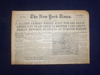 1944 SEP 8 NEW YORK TIMES - 3 ALLIED ARMIES WHEEL EAST TOWARD REICH - NP 6617