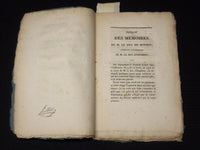 1823 OCTOBER EXTRAIT DES MEMORIES DE M. KLE DUC DE ROVIGO FRENCH BOOK - K 88