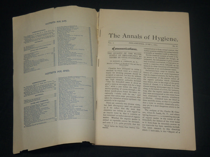 1887-1888 THE ANNALS OF HYGIENE MAGAZINE LOT OF 7 - NICE ADS - WR 133