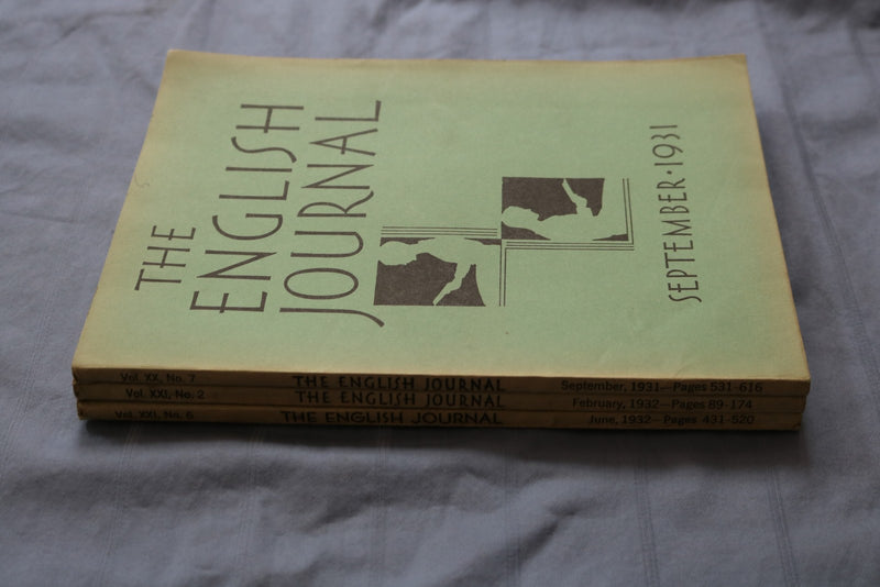 1931-1932 THE ENGLISH JOURNAL - LOT OF 3 - O 3892
