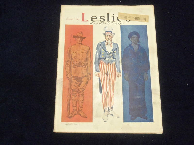1917 MARCH 29 LESLIE'S WEEKLY MAGAZINE - UNCLE SAM - ST 6136