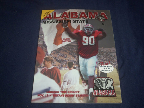 1999 NOV 13 UNIVERSITY OF ALABAMA VS MISSISSIPPI STATE FOOTBALL PROGRAM-ST 4137Y