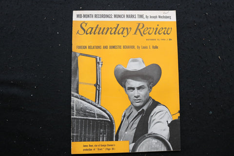1956 OCTOBER 13 SATURDAY REVIEW MAGAZINE - JAMES DEAN COVER - SP 4189F