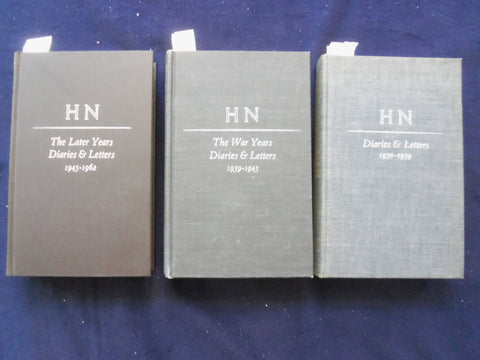 1966-68 HAROLD NICOLSON DIARIES AND LETTERS HARDCOVER BOOKS - LOT OF 3 - KD 8823