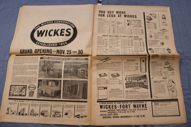 1963 NOV 22 THE NEWS-SENTINEL - ASSASSIN'S BULLET CUTS DOWN PRESIDENT- NP 8547