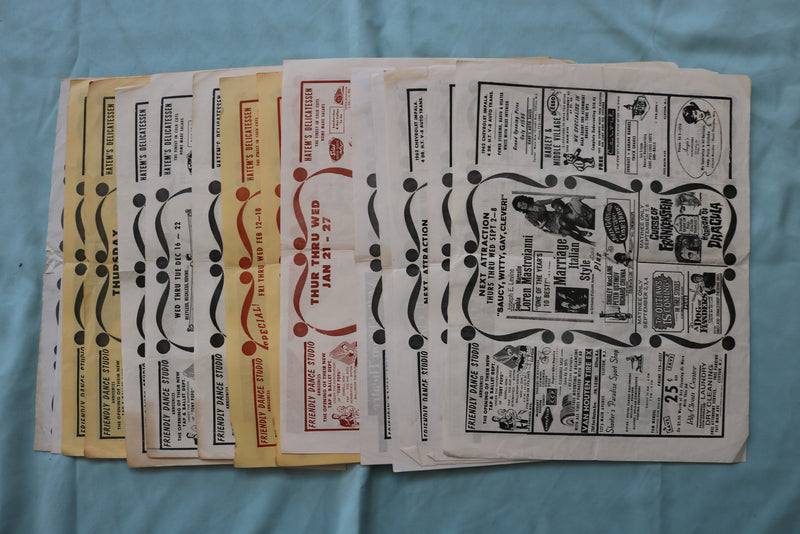 1960'S NEW CLIFTON THEATRE PROGRAMS - LOT OF 16 -CLIFTON, NJ - K 2538