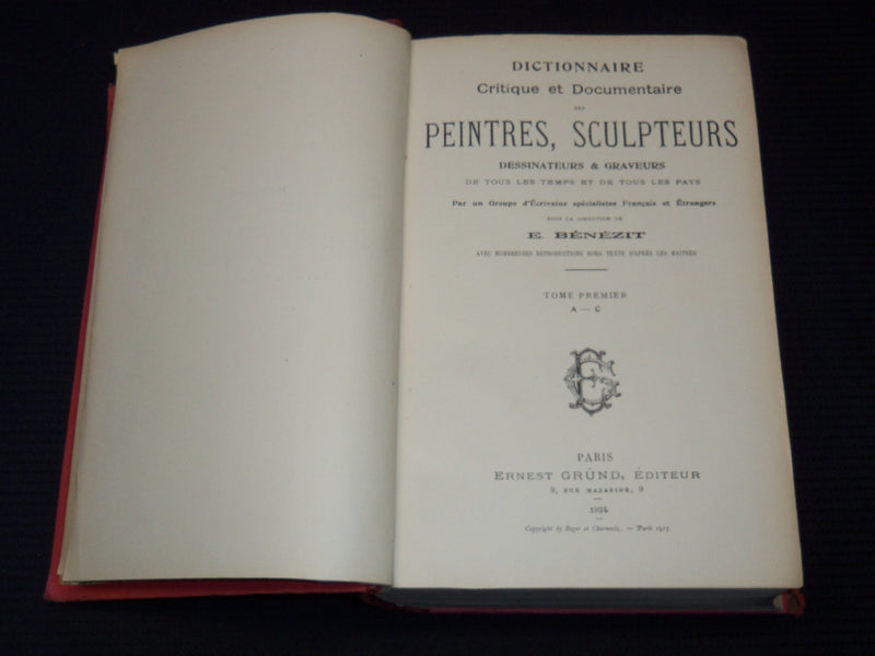 1913-1924 DICTIONNAIRE DES PEINTRES SCULPTEURS 3 VOLUMES - BENEZIT - KD 2016H