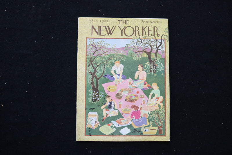 1945 SEP 1 THE NEW YORKER MAGAZINE - FAMILY PICNIC COVER - E 10487
