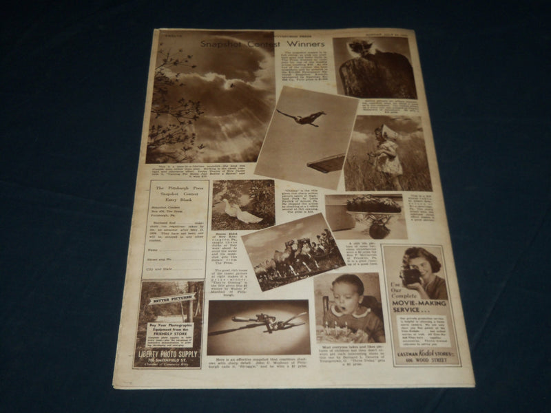 1938 JULY 23 THE PITTSBURGH PRESS SUNDAY ROTO SECTION - BETTY GRABLE - NP 4491