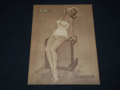 1950'S NO. 1233 ECRAN MAGAZINE - MARILYN MONROE BACK COVER - GARDNER - E 17075