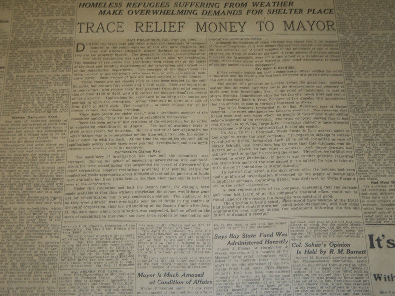 1906 DECEMBER 1 THE BOSTON HERALD - MONEY OF BAY STATE DISTRIBUTED - BH 120