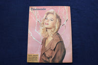 1960 OCTOBER 18 CINEMONDE MAGAZINE - SACHA DISTEL - FRENCH COVER - E 23985
