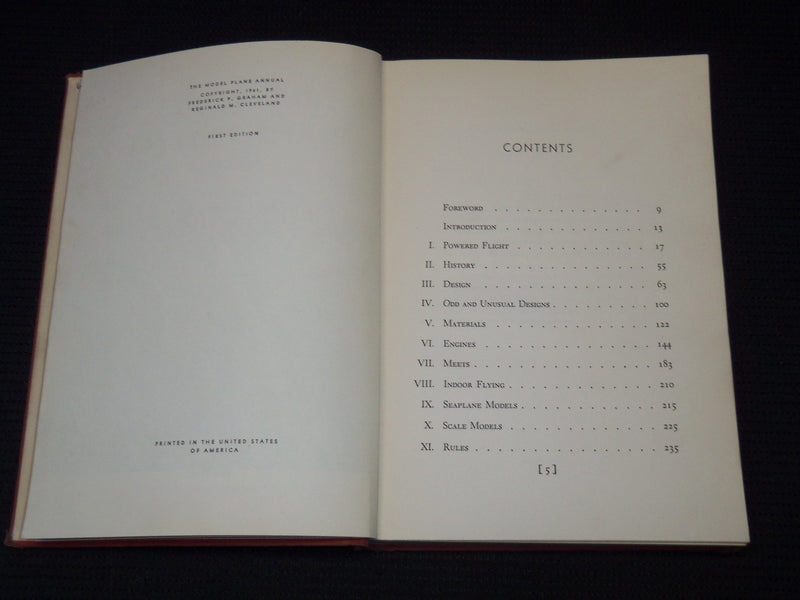 1941-1942 THE MODEL PLANE ANNUAL BOOK EDITED BY GRAHAM & CLEVELAND - KD 7947