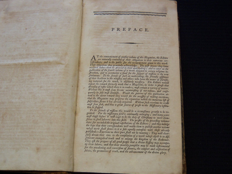 1803-1804 THE CONNECTICUT EVANGELICAL MAGAZINE BOUND VOLUME NO. 4 - KD 7816