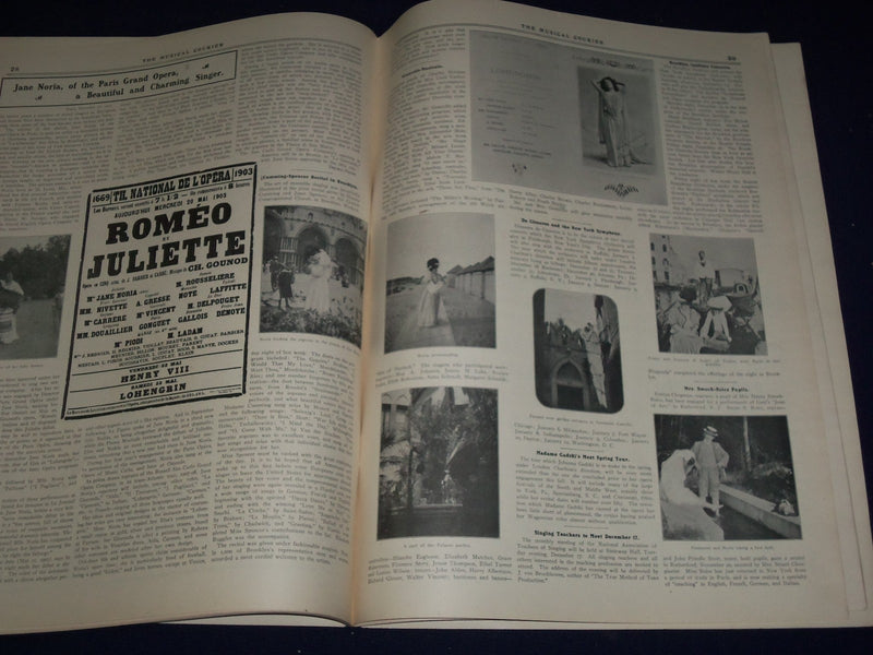 1907 DECEMBER 11 MUSICAL COURIER MAGAZINE - MME. JANE NORIA COVER - ADS - J 1256