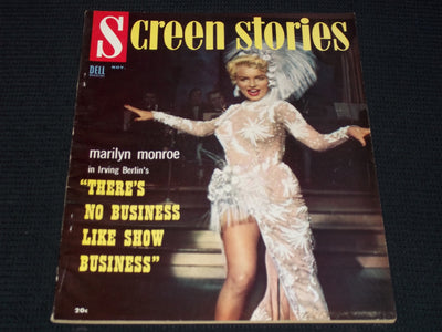 1954 NOVEMBER SCREEN STORIES MAGAZINE - MARILYN MONROE FRONT COVER - E 14450