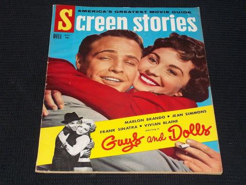 1955 DECEMBER SCREEN STORIES MAGAZINE - MARLON BRANDO JEAN SIMMONS - E 14080
