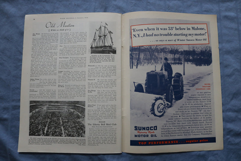 1936 JANUARY FARM JOURNAL MAGAZINE - SHORT-STAKE MAN - ST 5510V