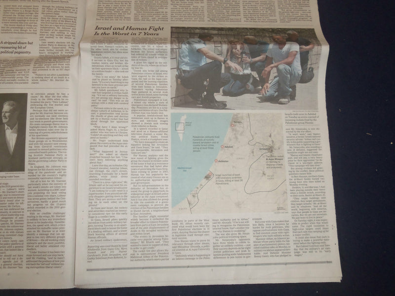 2021 MAY 12 NEW YORK TIMES - ISRAEL AND HAMAS ESCALATE ATTACKS; WORST IN 7 YEARS