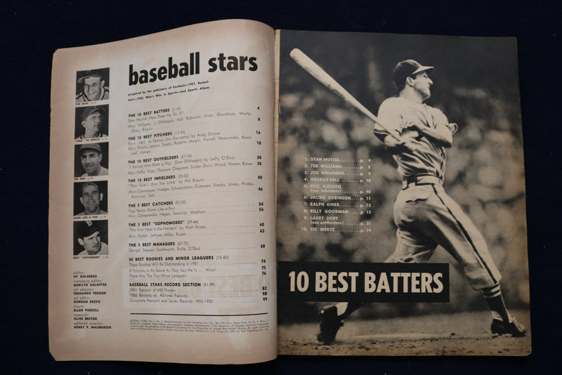 1951 BASEBALL STARS MAGAZINE - PHIL RIZZUTO COVER - E 11856