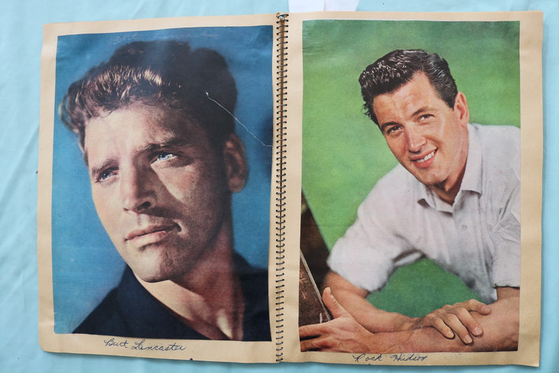 1950'S HOLLYWOOD ACTORS SCRAPBOOK - MARLON BRANDO-TONY CURTIS-ALAN LADD- E 26495