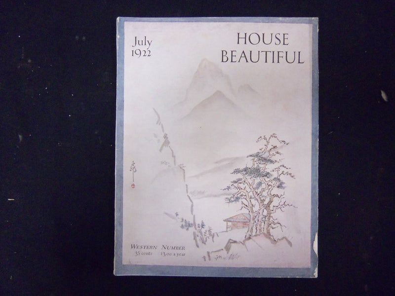 1922 JULY HOUSE BEAUTIFUL MAGAZINE - GREAT PHOTOS & ADS - ST 3677