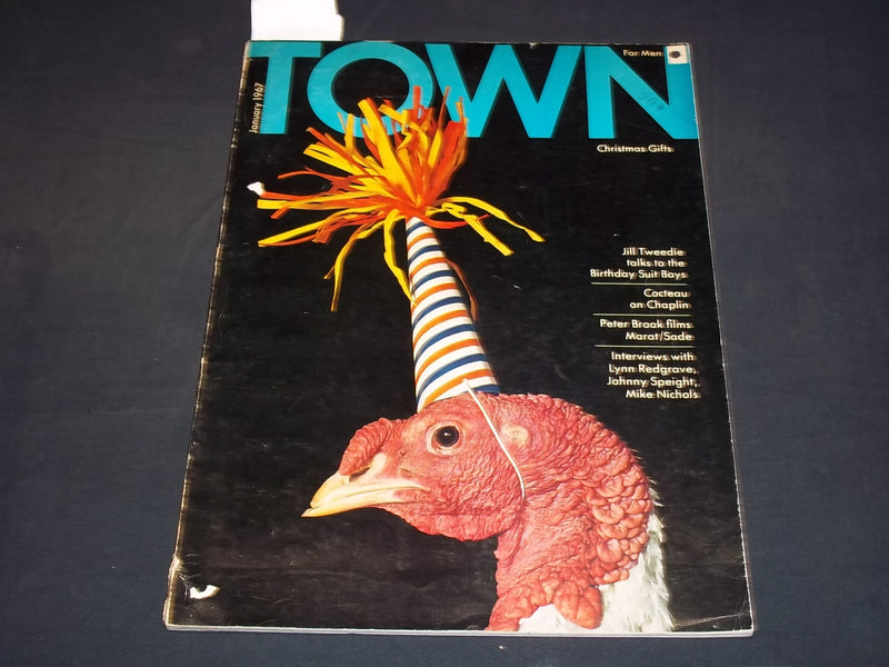 1967 JANUARY TOWN MAGAZINE - COCTEAU ON CHAPLIN - R.O BLECHMAN ILLUS. - ST 6167