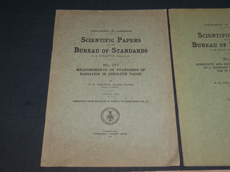 1914-1916 SCIENTIFIC PAPERS BUREAU OF STANDARDS REPORTS LOT OF 3 - J 5939