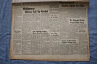 1965 JULY 14 DAILY CHRONICLE NEWSPAPER-ADLAI STEVENSON FATALLY STRICKEN- NP 8493