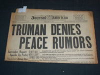 1945 APRIL 29 NY JOURNAL AMERICAN NEWSPAPER -TRUMAN DENIES PEACE RUMORS- NP 3510