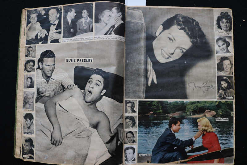 MOVIE STARS SCRAPBOOK - ROBERT WAGNER - ELVIS PRESLEY - MARILYN MONROE - E 24909