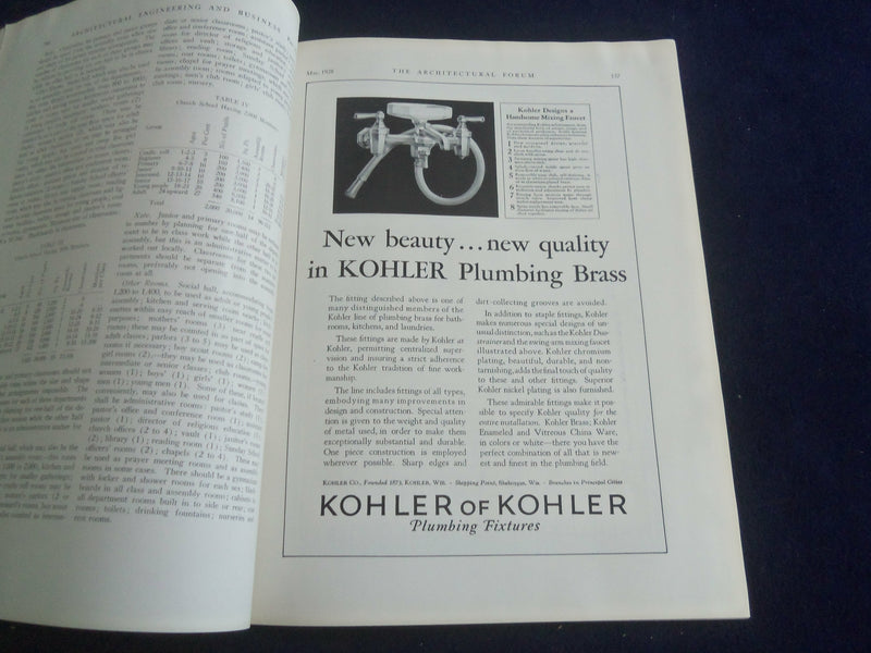 1928 MAY PART 2 THE ARCHITECTURAL FORUM MAGAZINE- PHOTOS, STORIES & ADS- ST 7300