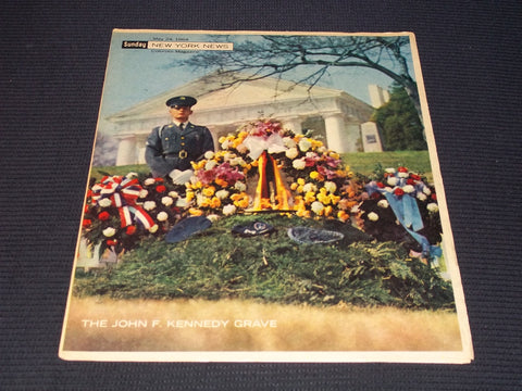 1964 MAY 24 SUNDAY NEW YORK NEWS COLOROTO MAGAZINE - JFK GRAVE - E 13025