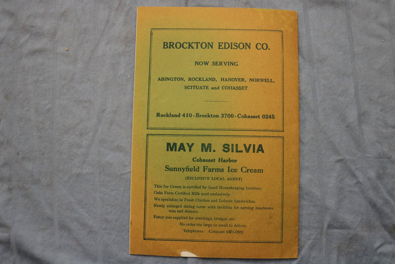 1935 JULY 15 THE SOUTH SHORE PLAYER AT TOWN HALL PROGRAM - KOHASSET, MA - K 2613
