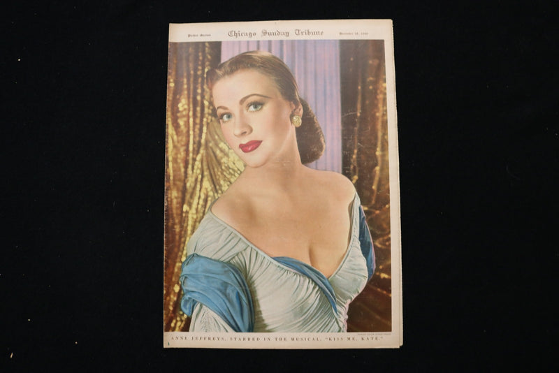 1949 DECEMBER 18 CHICAGO SUNDAY TRIBUNE MAGAZINE - ANNE JEFFREYS COVER - E 26198