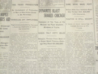 1922 FEBRUARY 25 NEW YORK TIMES - DYNAMITE BLAST SHAKES CHICAGO - NT 9019