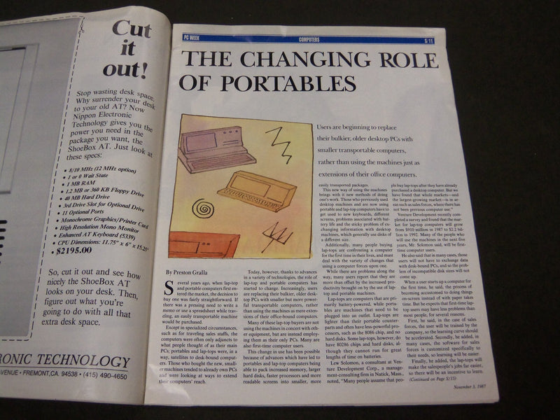 1987 NOVEMBER 3 COMPUTERS MANAGING THE MIGRATION PC WEEK SUPPLEMENT - ST 6931