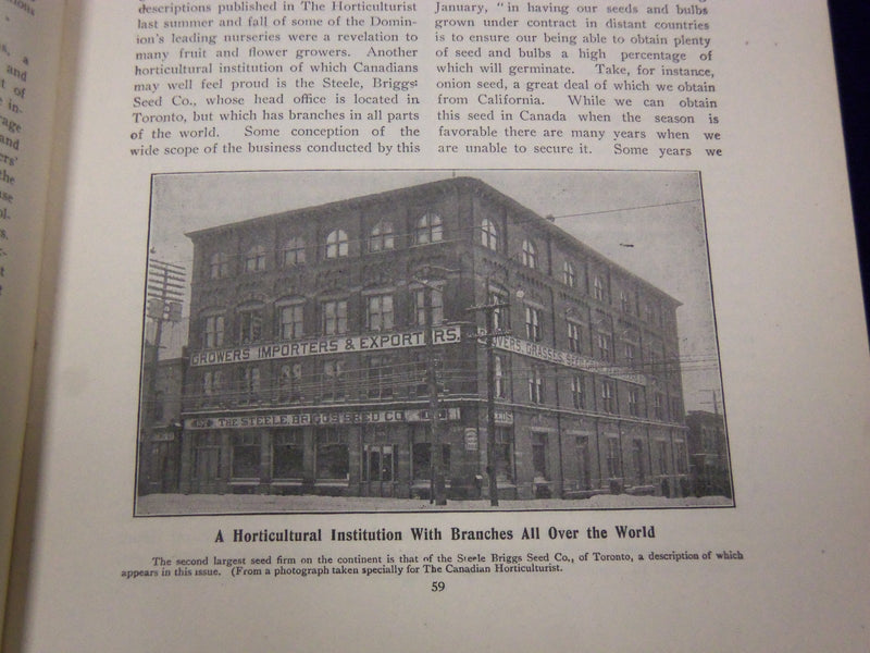 1902-1905 THE CANADIAN HORTICULTURIST MAGAZINE LOT OF 5 - NICE ILLUS. - II 6150