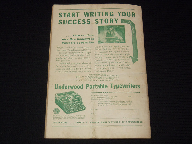 1938 AUGUST WRITER'S DIGEST MAGAZINE - ERLE STANLEY GARDNER - K 1032
