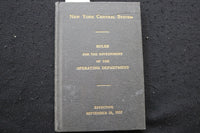 1944-1956 N.Y. CENTRAL SYSTEM RULES OF THE OPERATION DEPARTMENT-LOT OF 3- O 3679