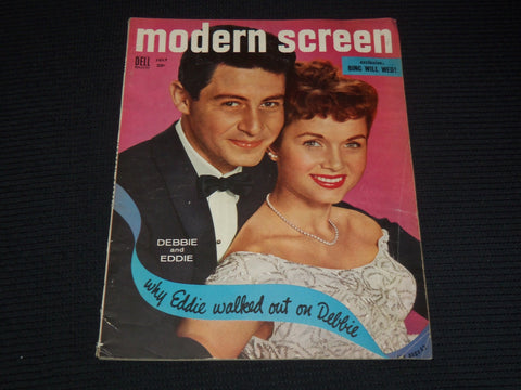 1955 JULY MODERN SCREEN MAGAZINE - DEBBIE REYNOLDS & EDDIE FISHER - E 12278