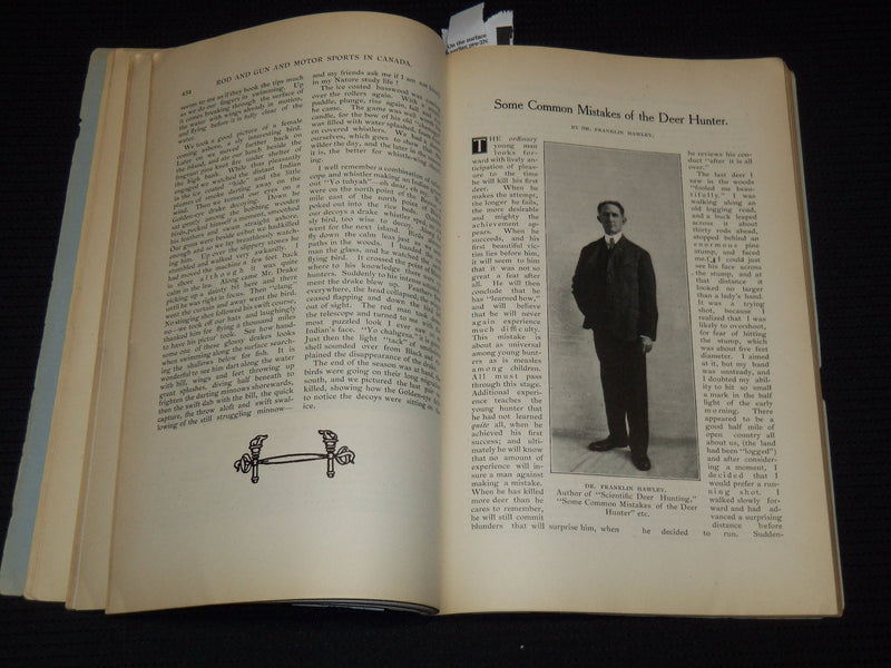 1906 NOVEMBER ROD AND GUN IN CANADA AND MOTOR MAGAZINE - MONDERN JONAH - J 8101