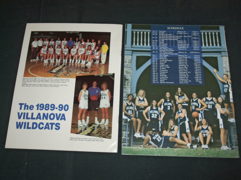 1989-2001 VILLANOVA WOMEN'S BASKETBALL MEDIA GUIDE - LOT OF 2 - O 3093